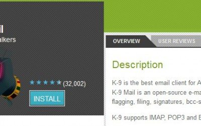 K9 mail con i nostri piani di hosting: Android surclassa Blackberry